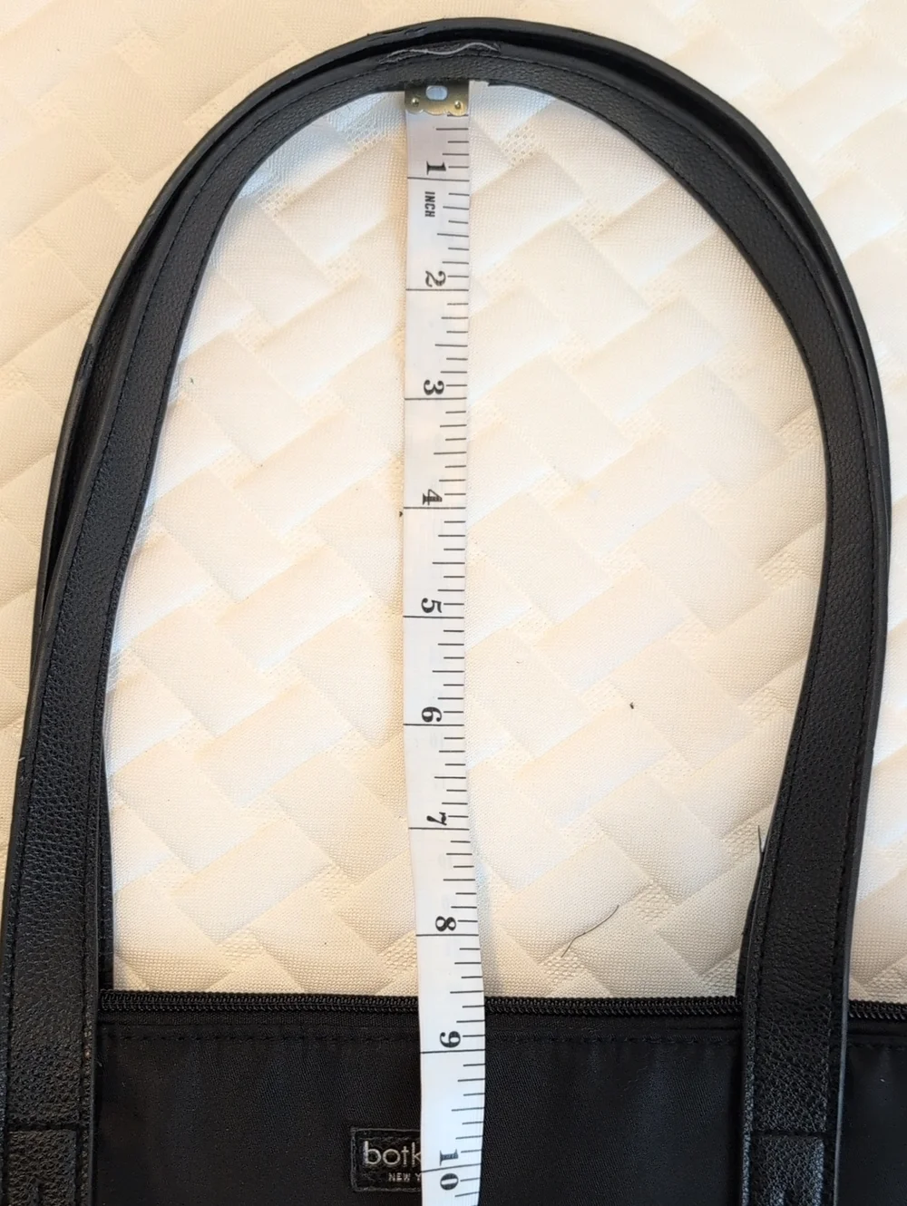 BOTKIER Tote Bag Black Zip Closure Fringe